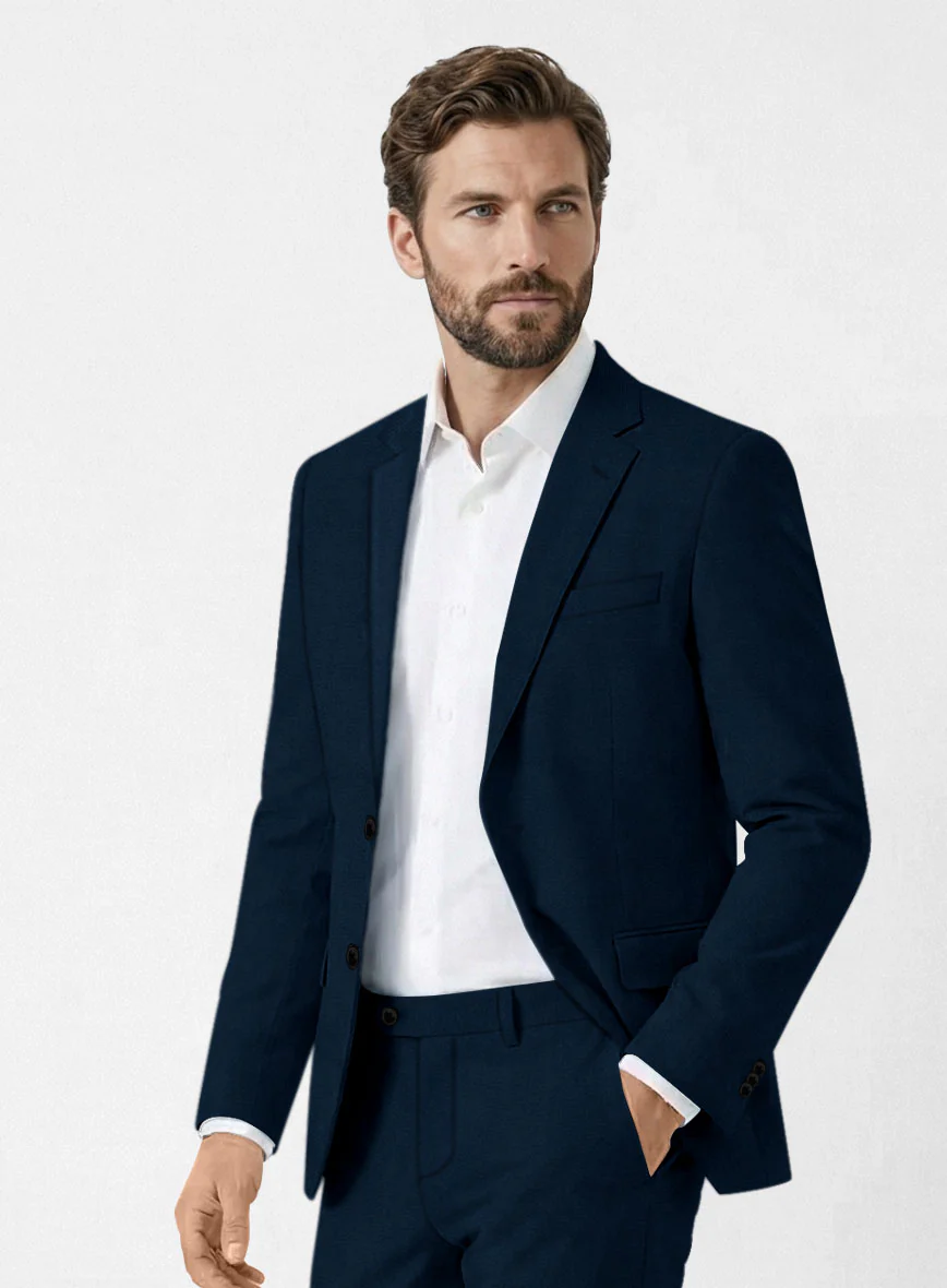 Italian Nile Blue Cotton Stretch Jacket - Image 2