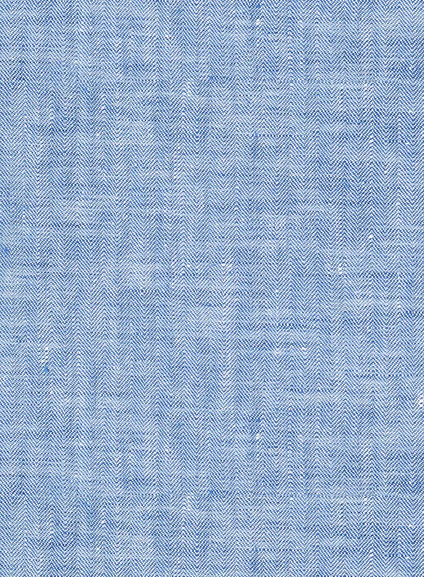 Italian Nile Blue Linen Jacket - Image 3