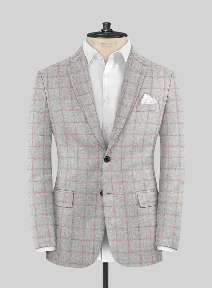 Italian Norezi Gray Wool Suit - Image 3