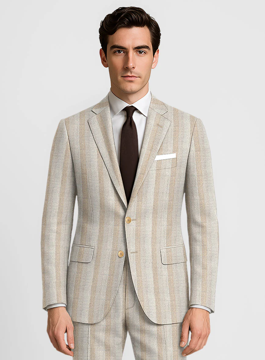 Italian Oatfield Herringbone Tweed Suit - Image 3
