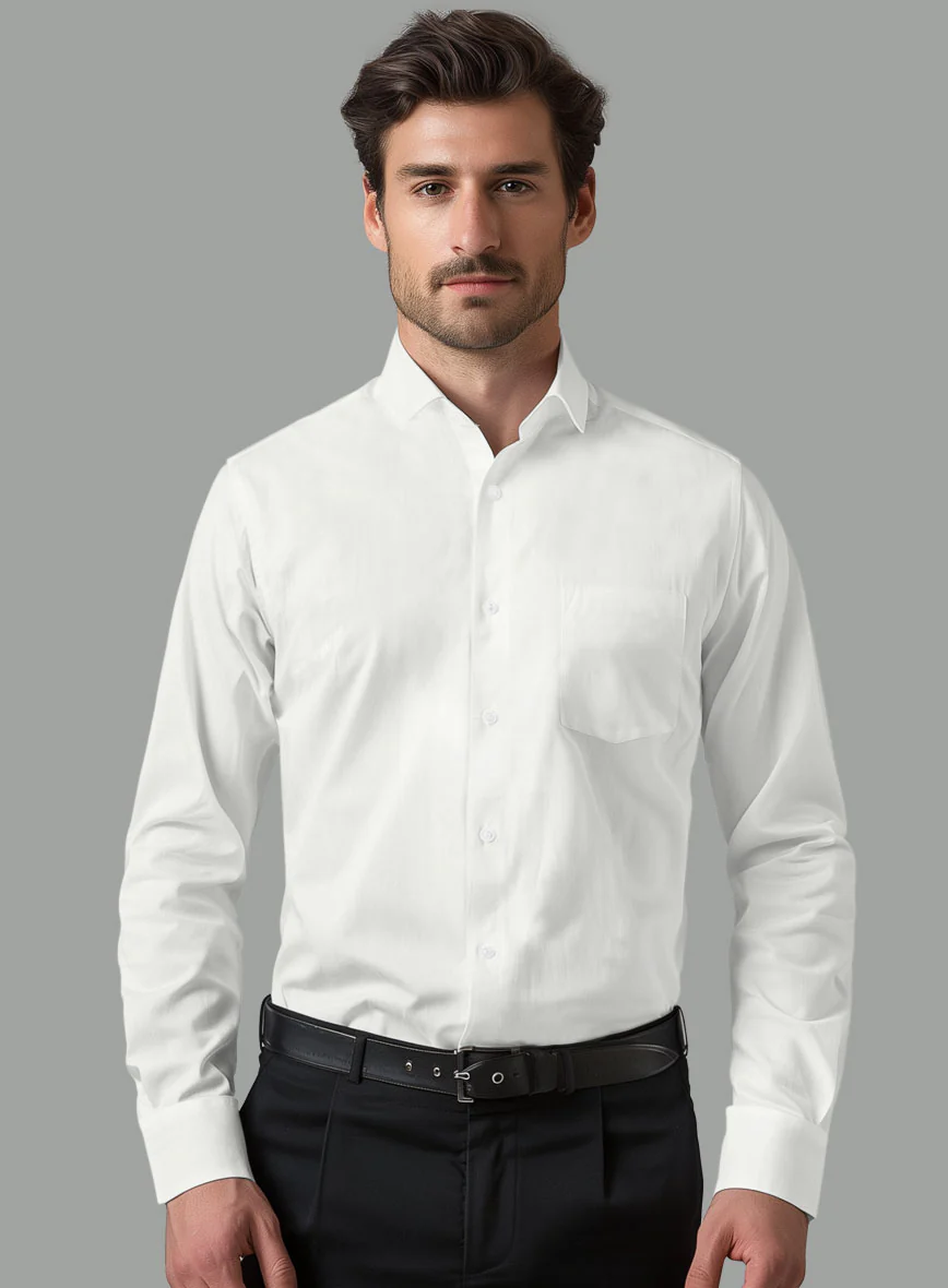 Italian Off White Cotton Shirt - Image 2