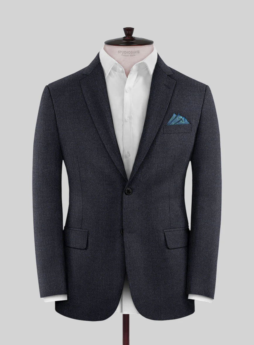 Italian Ombo Blue Birdseye Flannel Suit - Image 3
