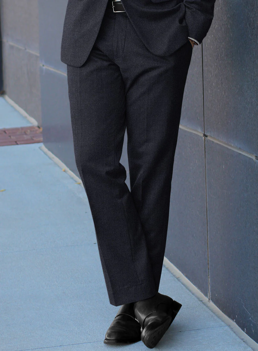 Italian Ombo Blue Birdseye Flannel Suit - Image 5