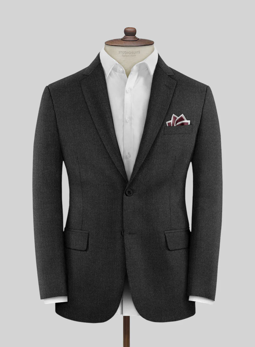 Italian Ombo Charcoal Birdseye Flannel Suit - Image 3