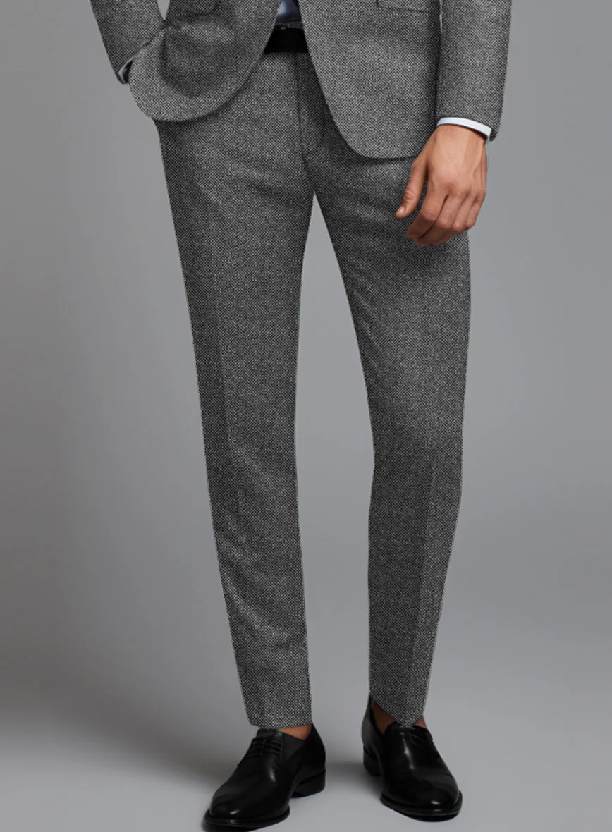 Italian Ombo Gray Birdseye Flannel Pants - Image 2