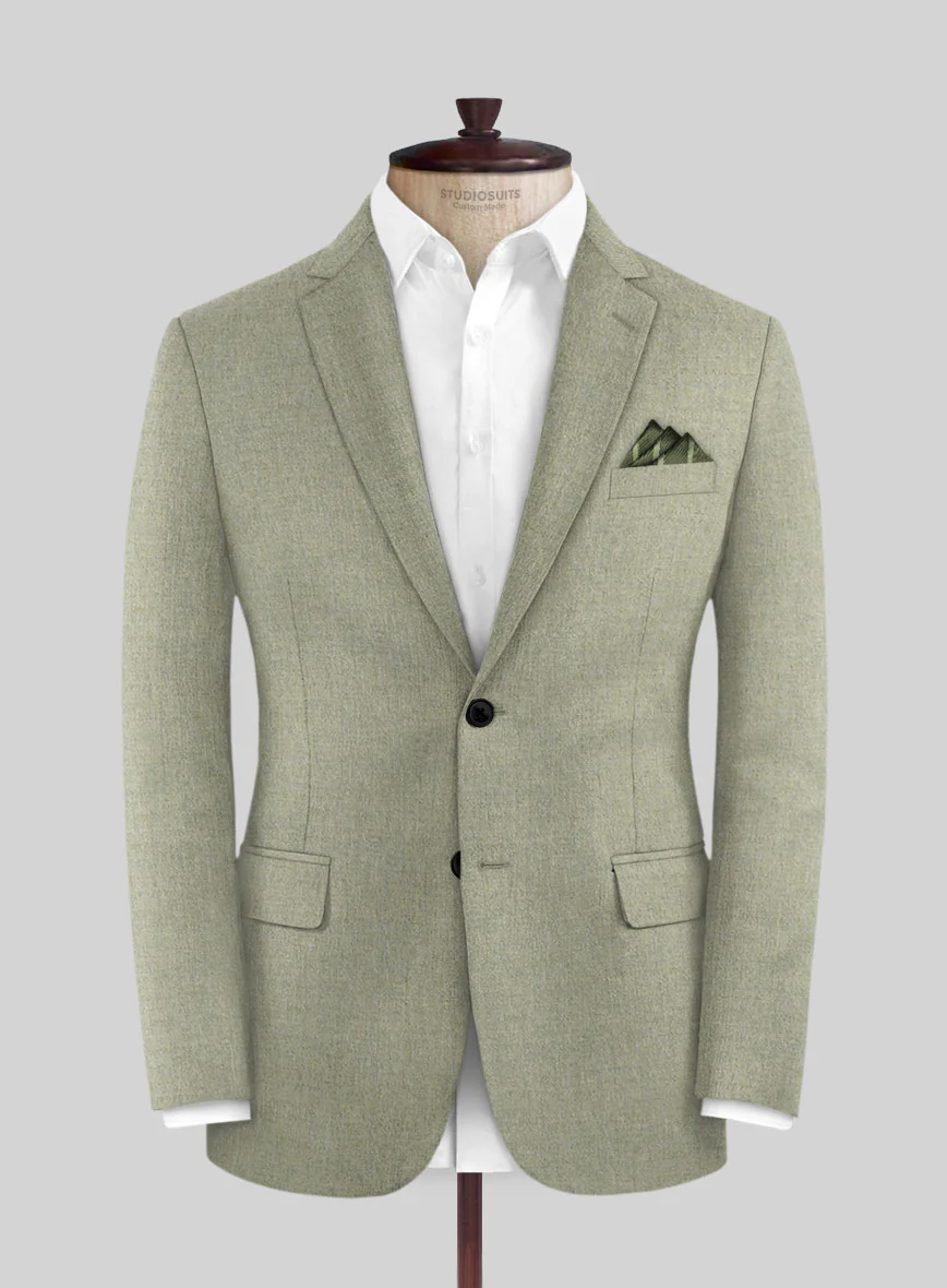 Italian Orfini Summer Green Wool Suit - Image 3