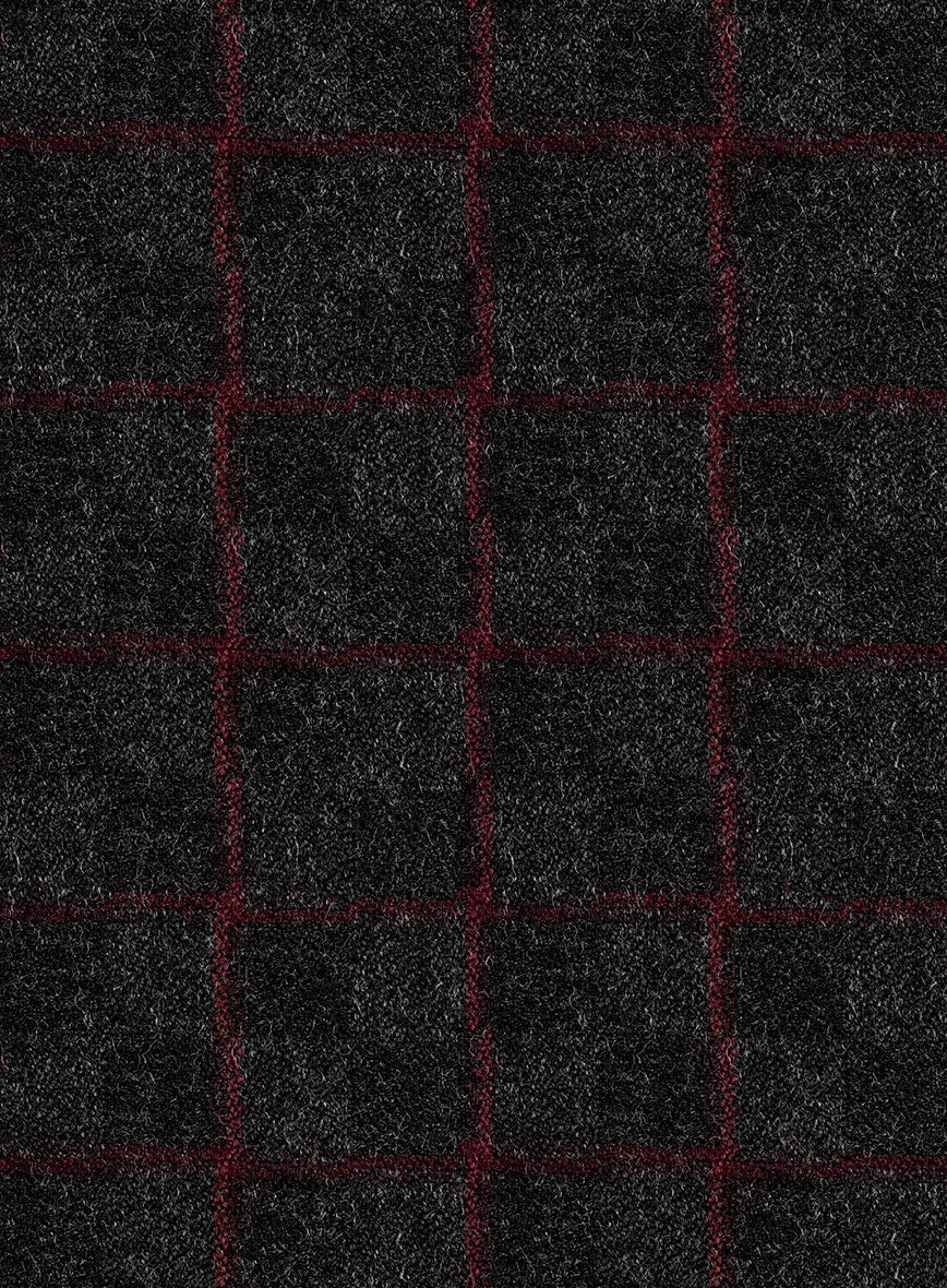 Italian Oxide Charcoal Check Tweed Jacket - Image 3