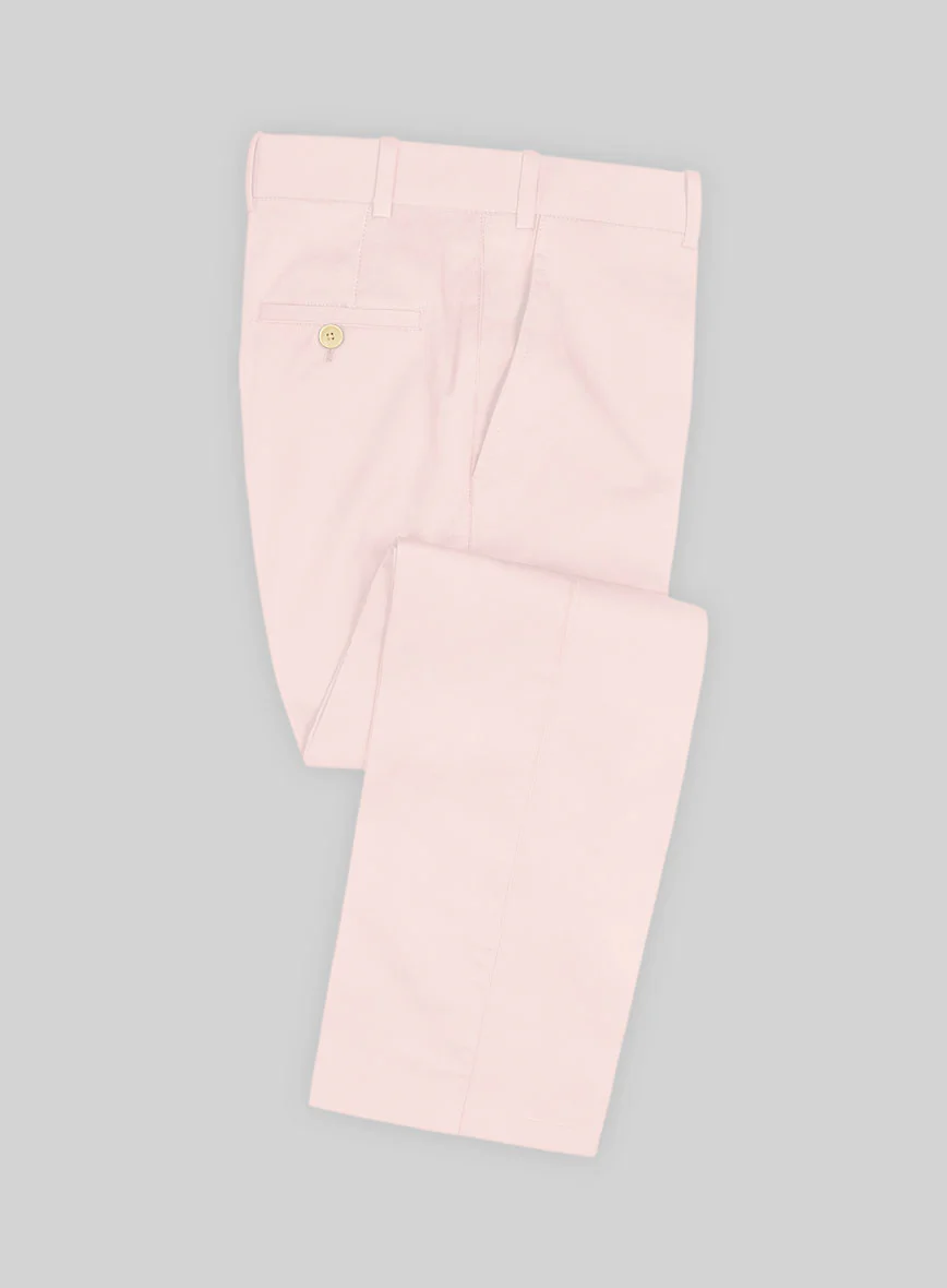 Italian Pale Pink Cotton Stretch Suit - Image 6