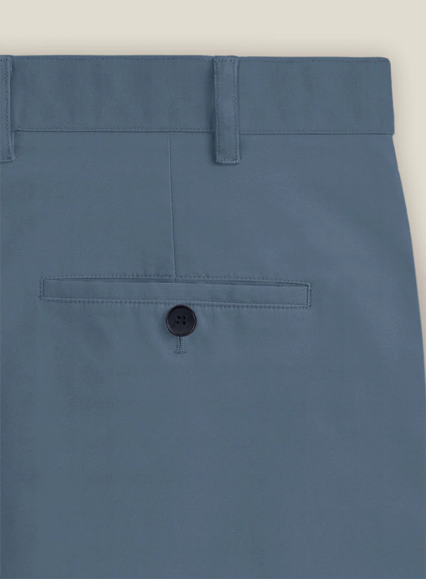 Italian Petrol Blue Cotton Stretch Shorts - Image 5