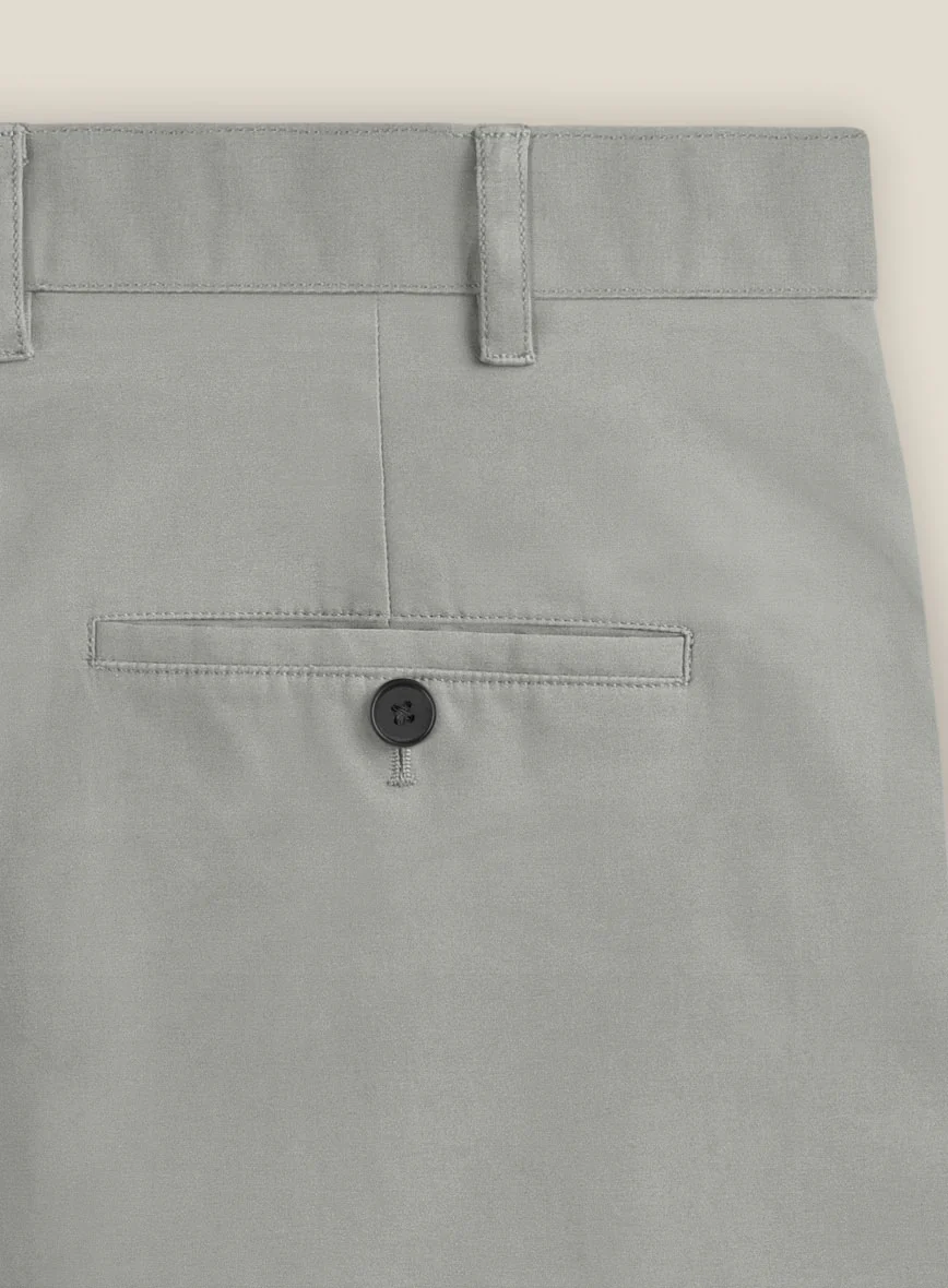 Italian Petrol Gray Cotton Stretch Shorts - Image 5
