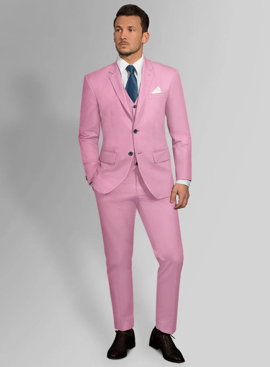 Italian Pink Cotton Suit - Image 2