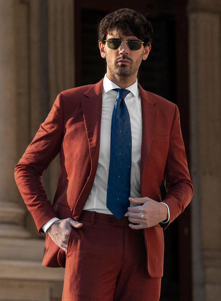 Italian Plicio Auburn Wool Jacket - Image 2