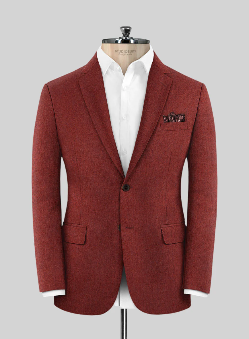 Italian Plicio Auburn Wool Suit - Image 5