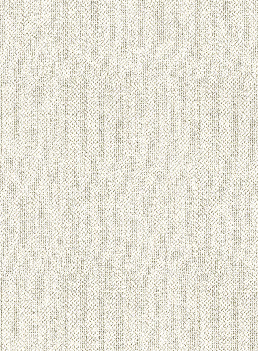Italian Prato Beige Dobby Linen Pants - Image 4