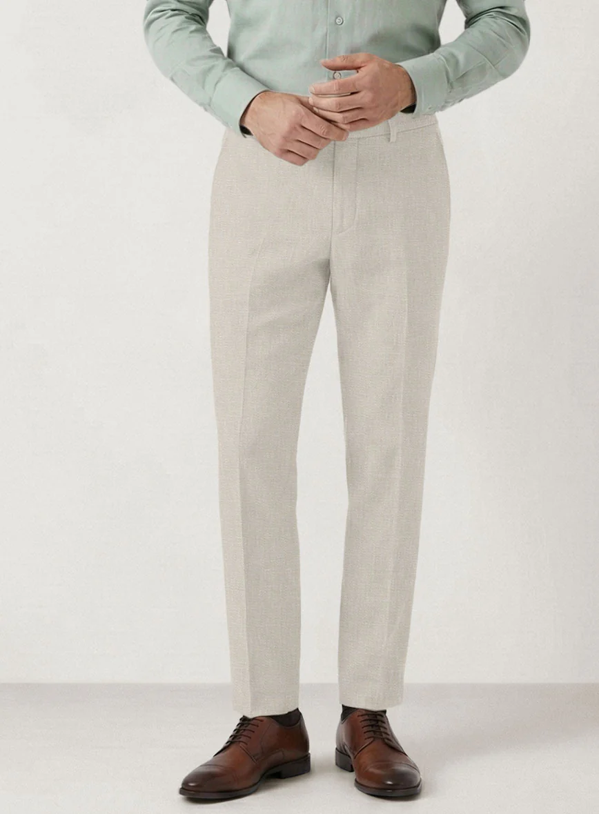 Italian Prato Beige Linen Suit - Image 6