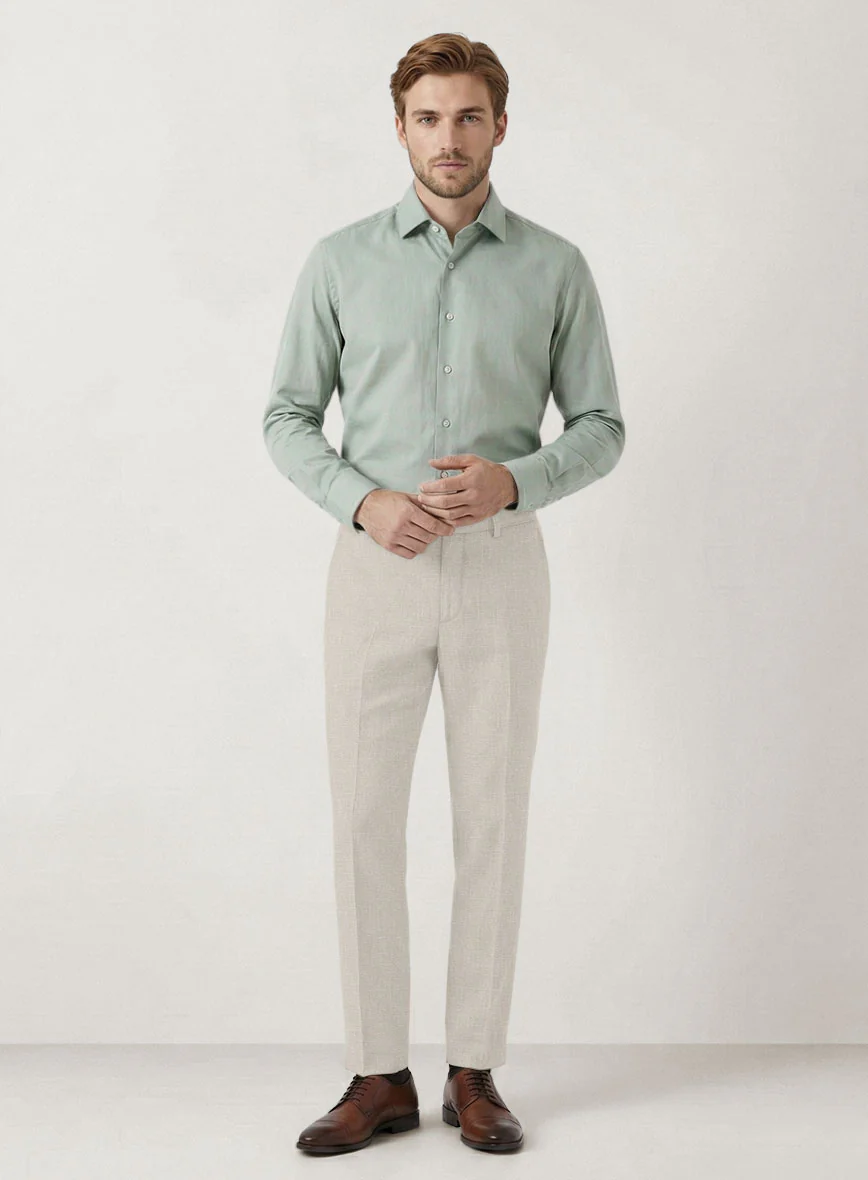 Italian Prato Beige Linen Suit - Image 7