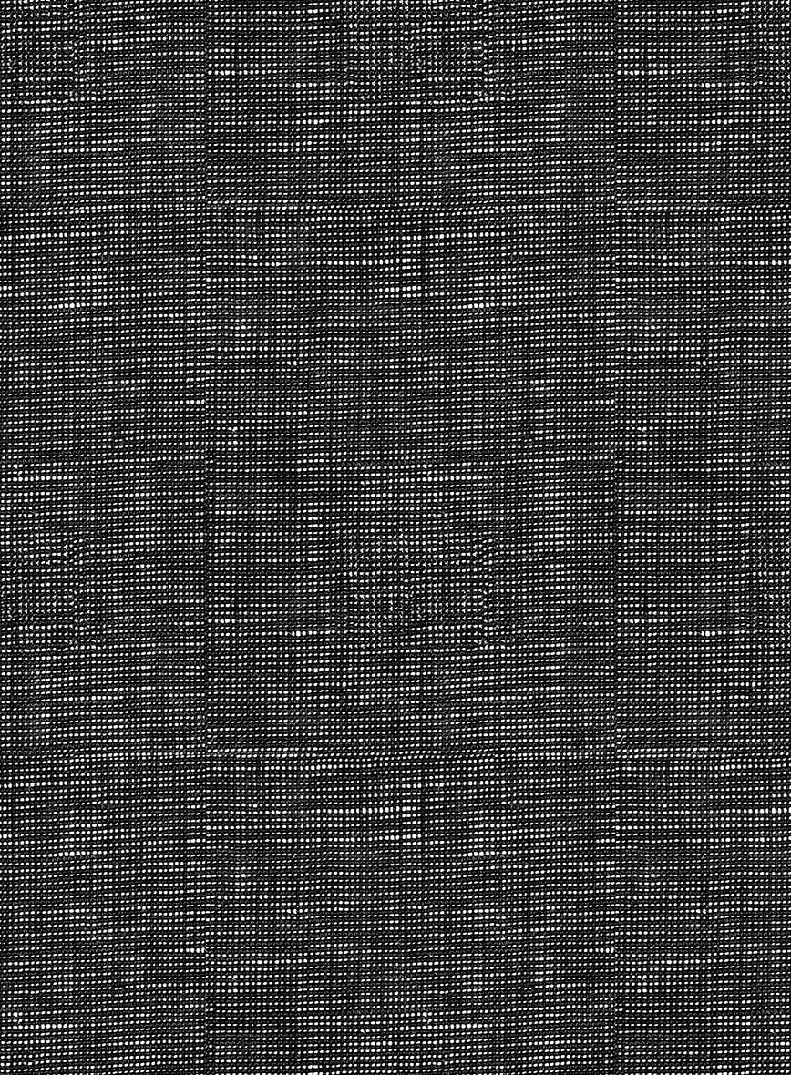 Italian Prato Black Chambray Linen Pants - Image 4