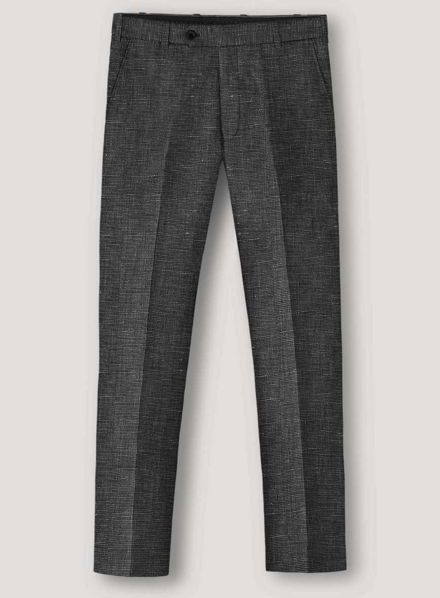 Italian Prato Black Chambray Linen Suit - Image 5
