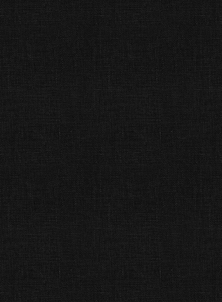 Italian Prato Black Linen Pants - Image 4