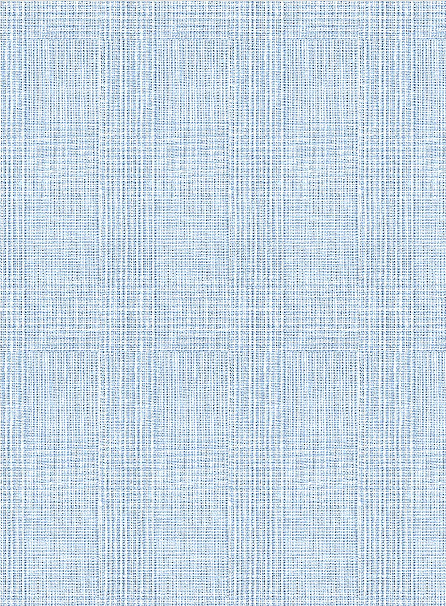 Italian Prato Blue Glen Linen Jacket - Image 3