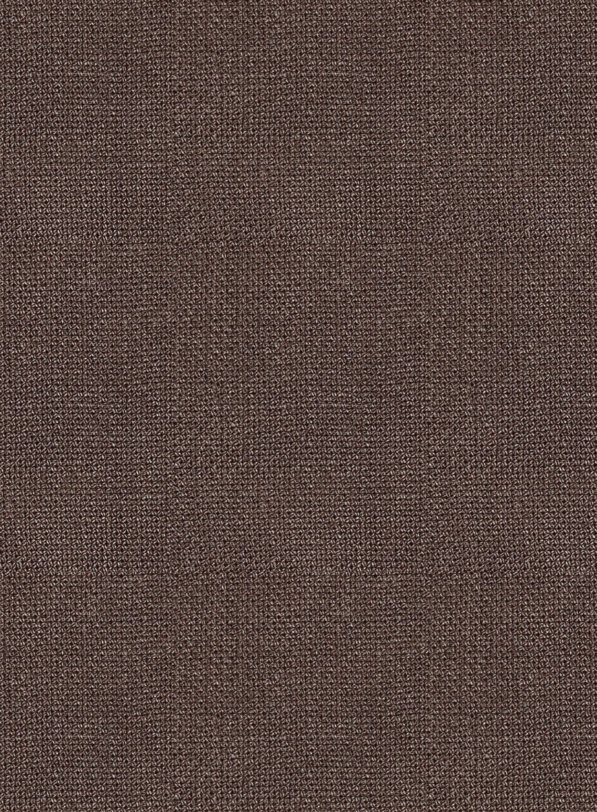 Italian Prato Brown Dobby Linen Pants - Image 4