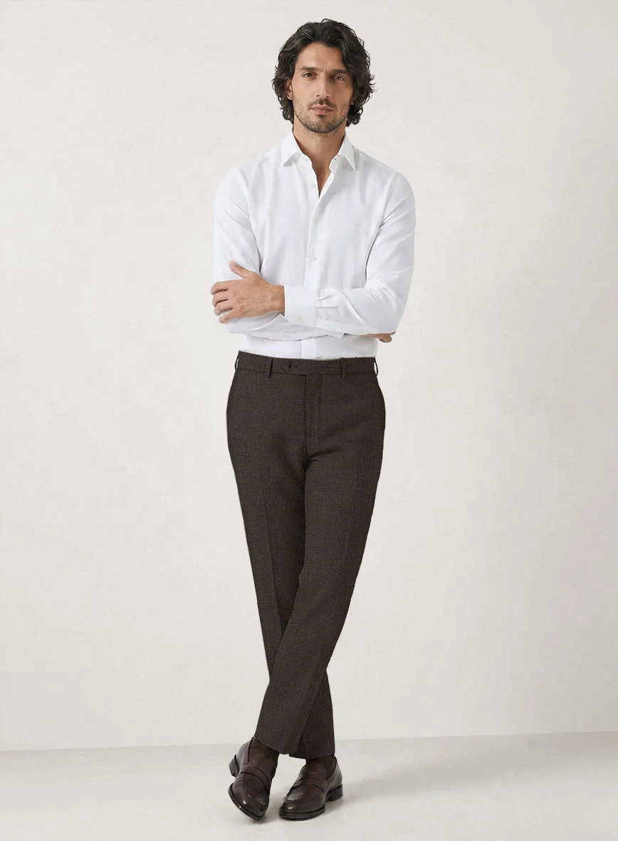 Italian Prato Brown Linen Pants - Image 3