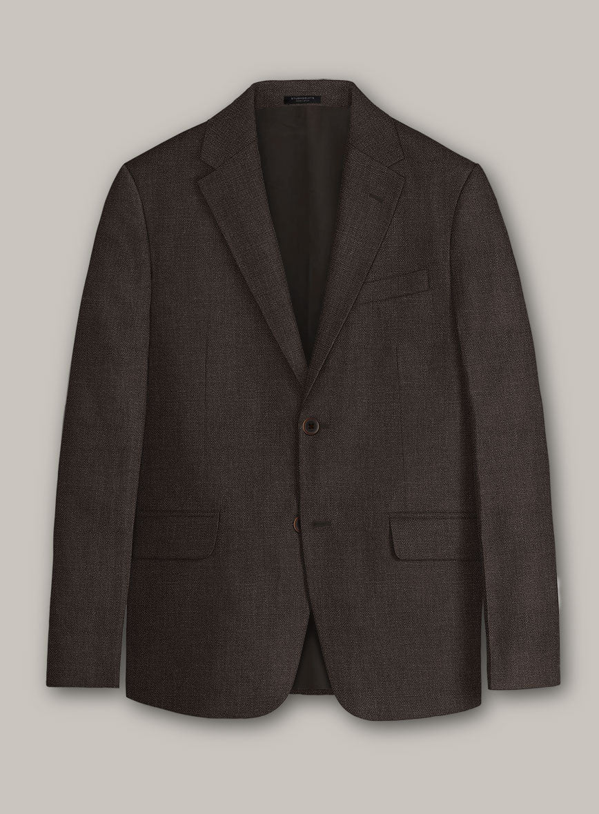 Italian Prato Brown Linen Suit - Image 4