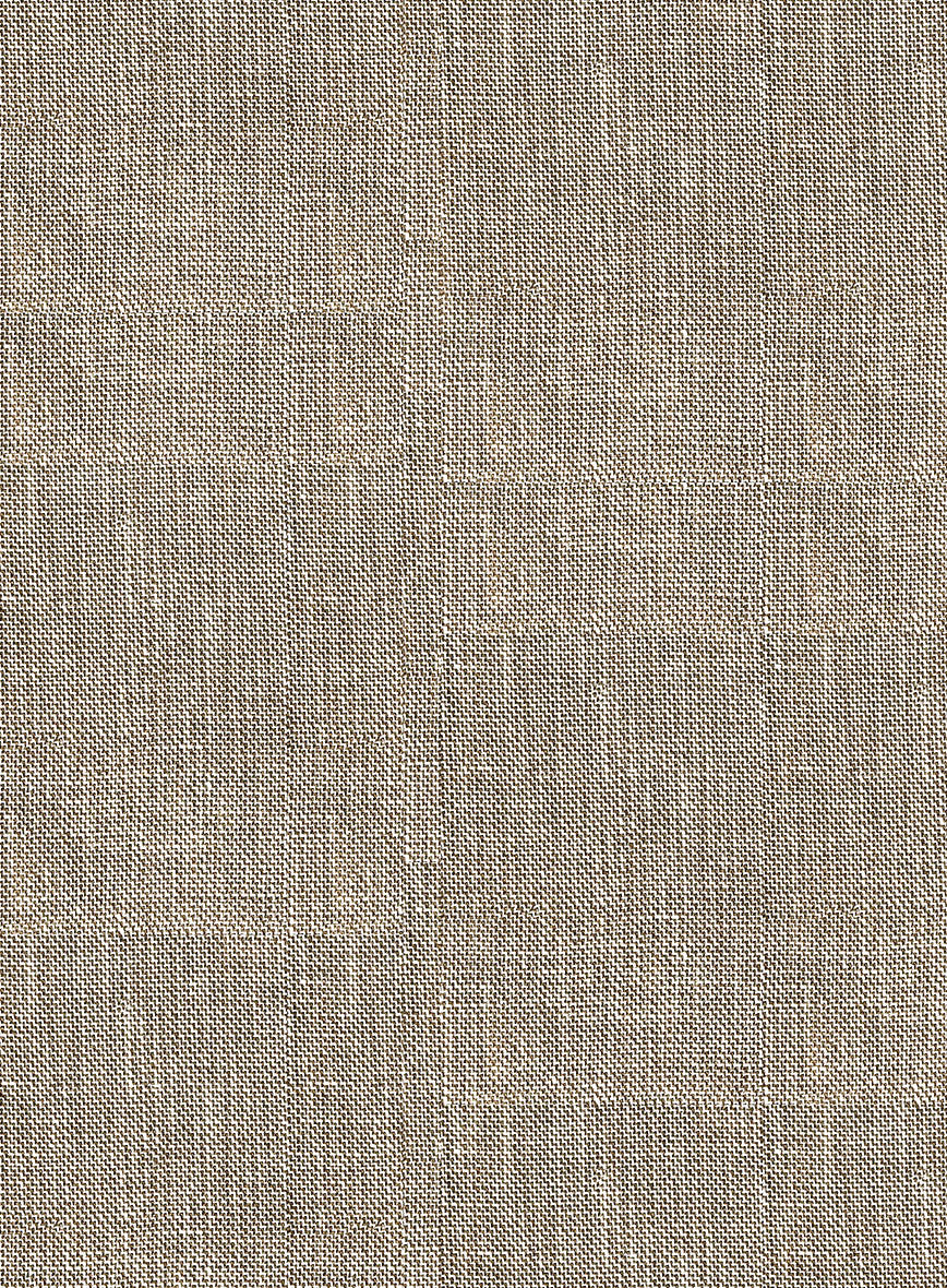 Italian Prato Brown Sharkskin Linen Suit - Image 8