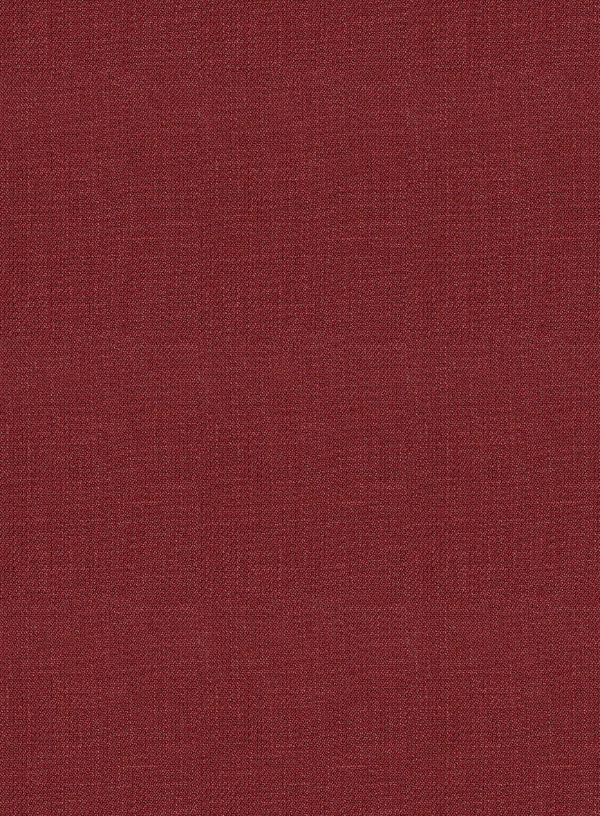 Italian Prato Burgundy Linen Suit - Image 8