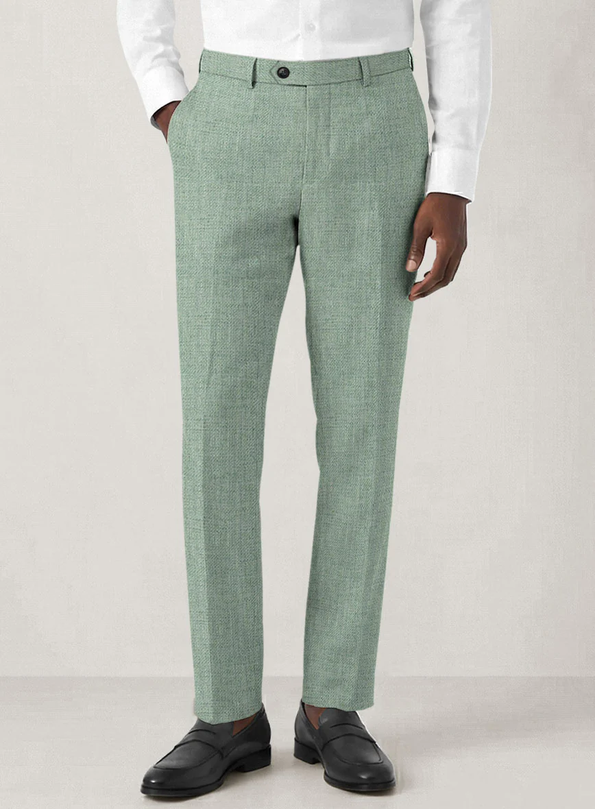 Italian Prato Celadon Linen Suit - Image 5