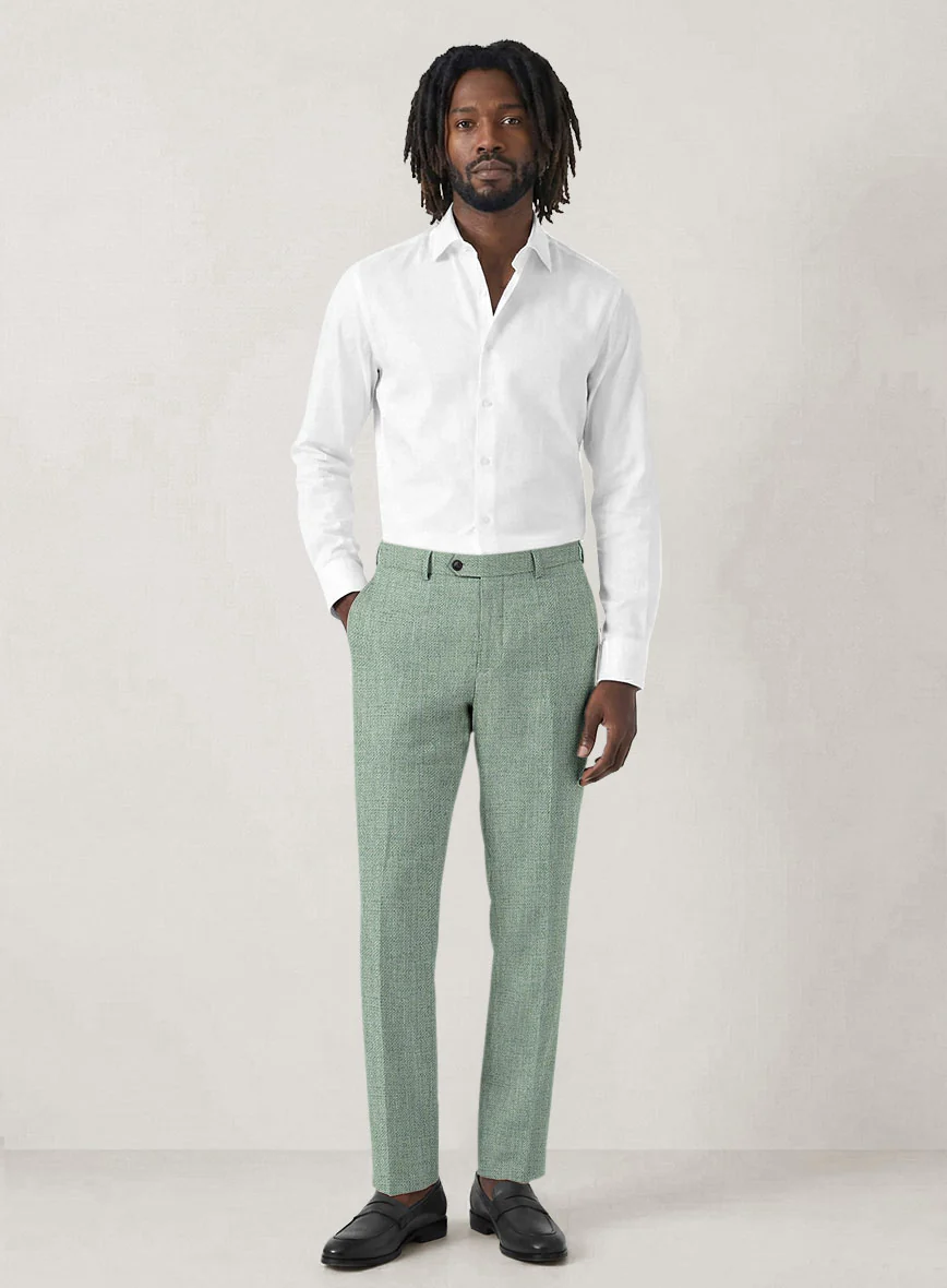 Italian Prato Celadon Linen Suit - Image 6
