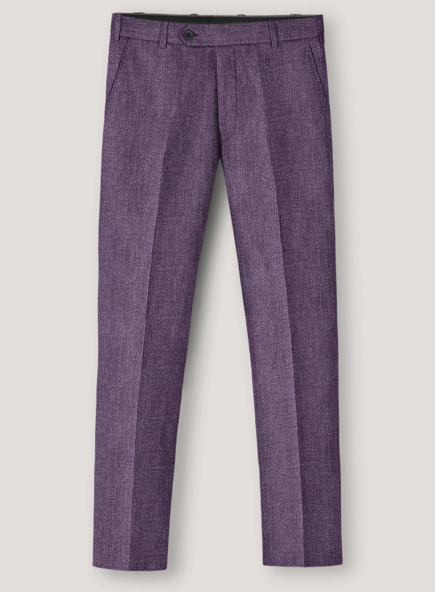 Italian Prato Damson Linen Pants - Image 2