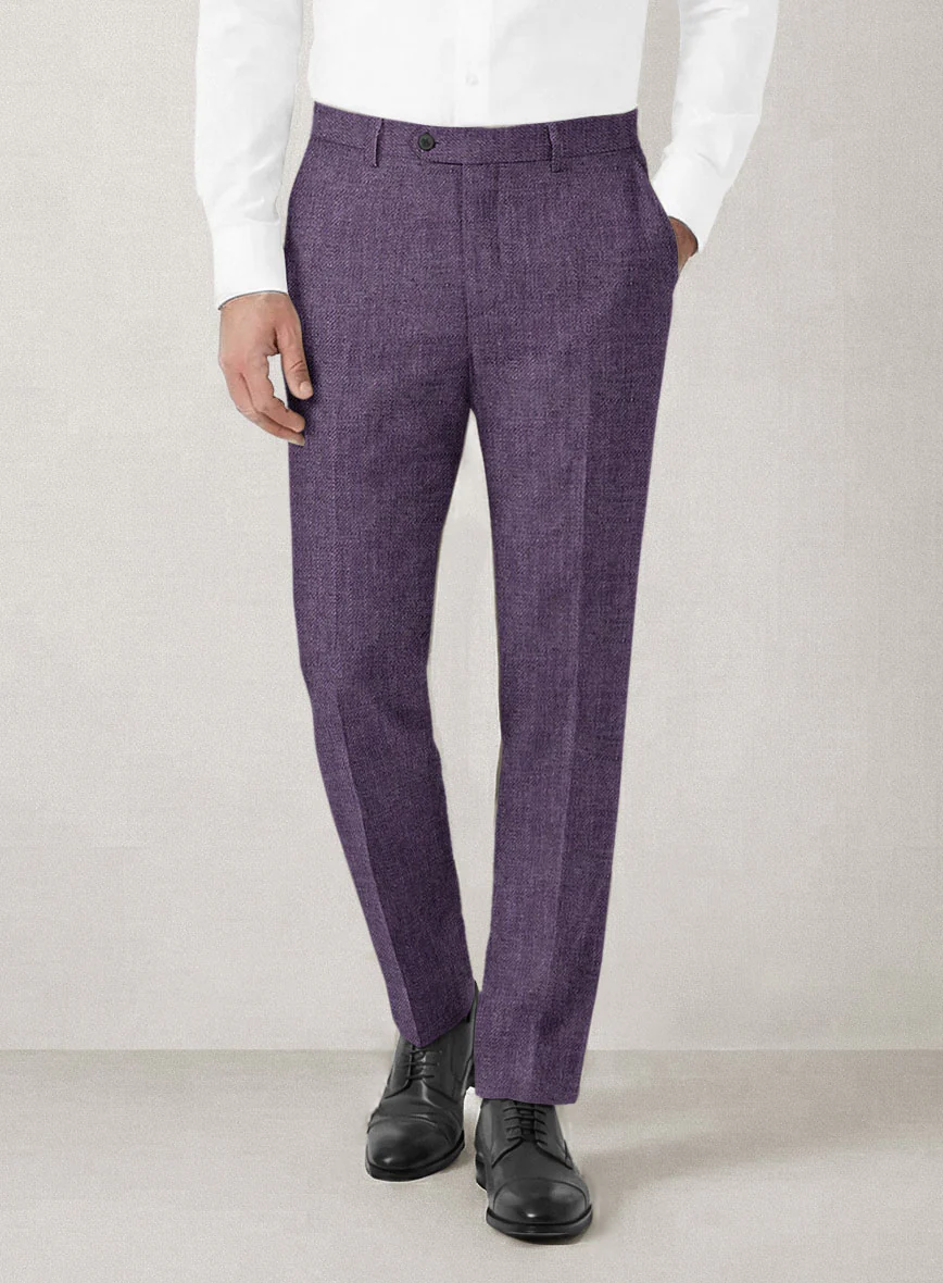 Italian Prato Damson Linen Suit - Image 5
