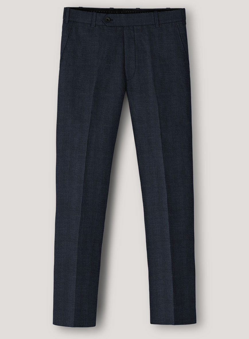 Italian Prato Diesel Blue Herringbone Linen Suit - Image 5