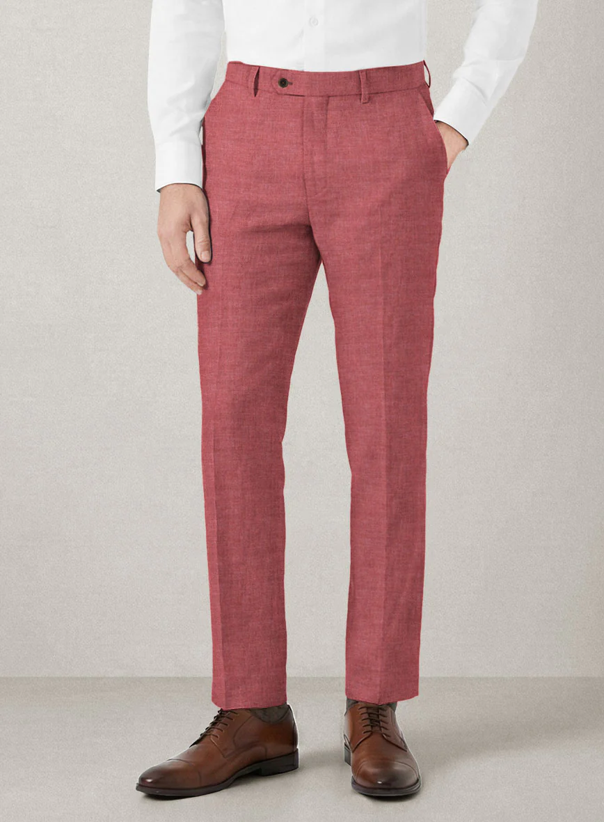 Italian Prato Dusty Rose Linen Pants