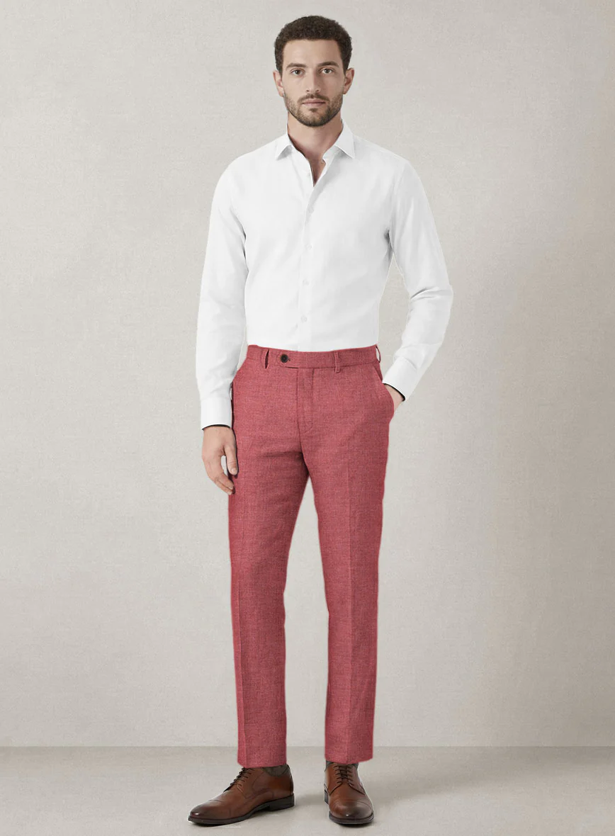 Italian Prato Dusty Rose Linen Suit - Image 6