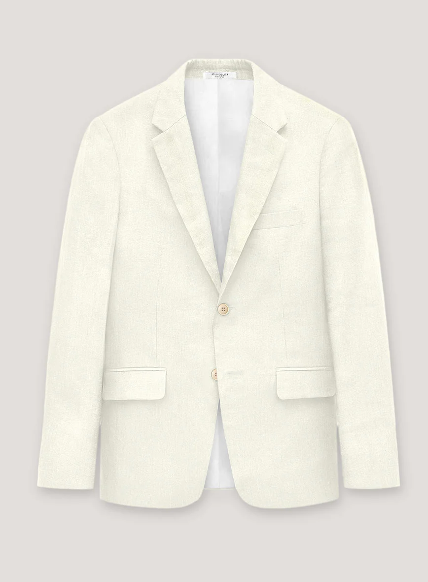 Italian Prato Fawn Linen Suit - Image 3