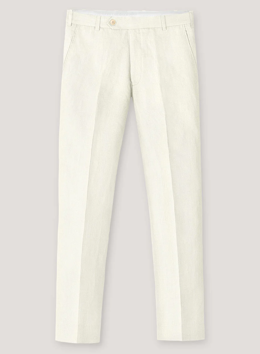 Italian Prato Fawn Linen Pants - Image 2