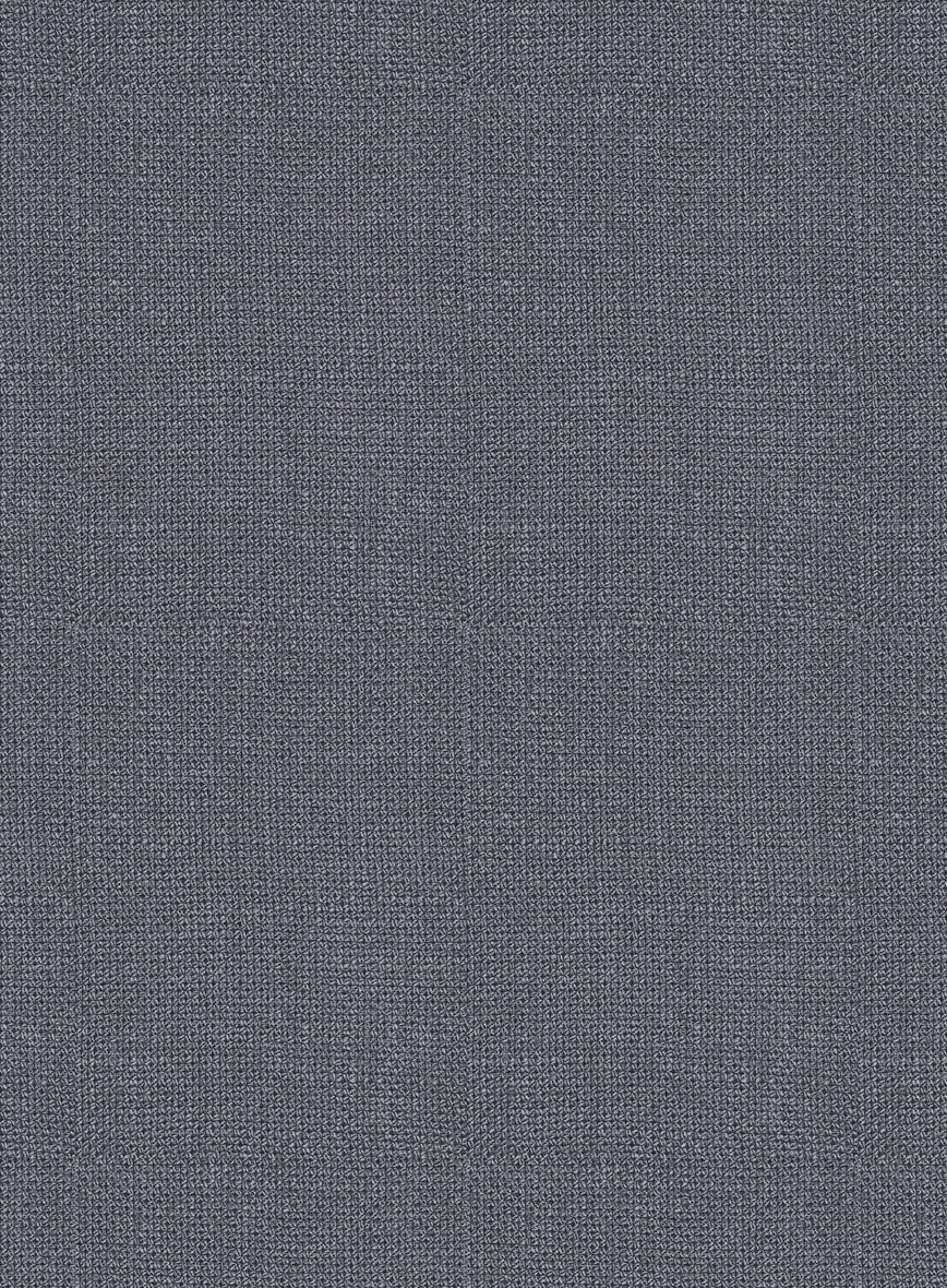 Italian Prato Gray Dobby Linen Highland Trousers - Image 7