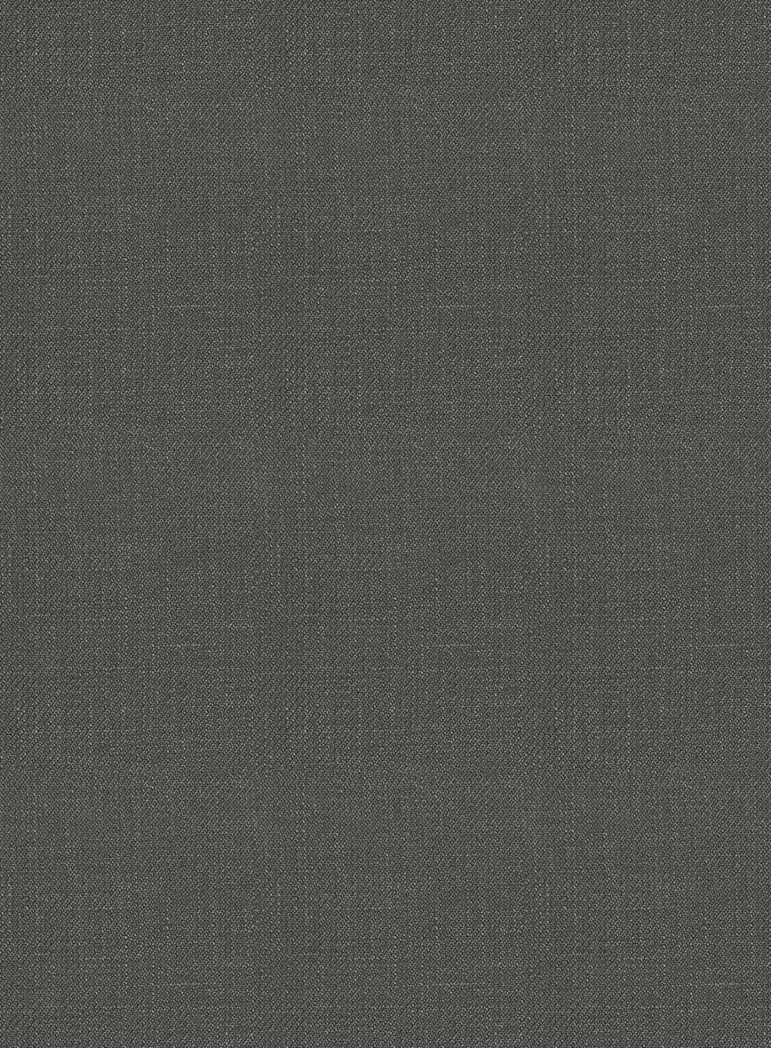 Italian Prato Gray Linen Bomber Jacket - Image 7