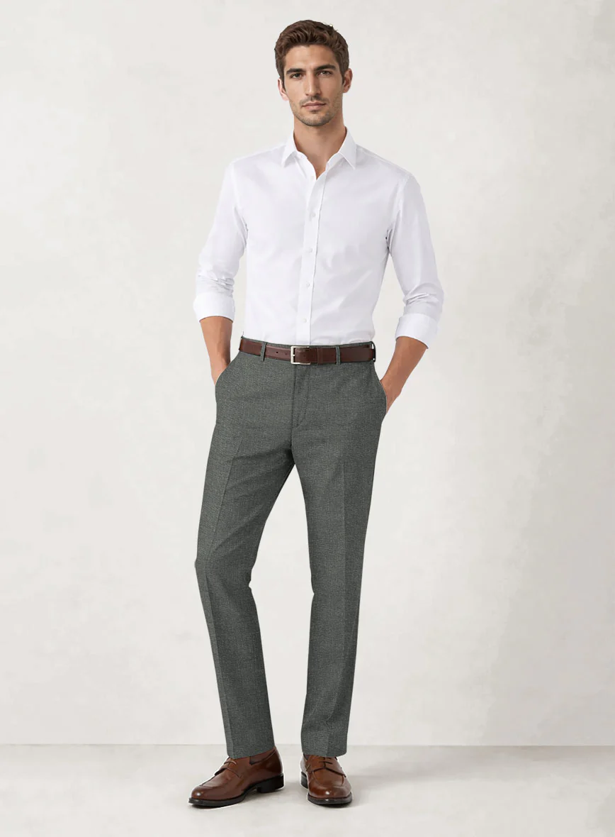 Italian Prato Gray Linen Pants - Image 3