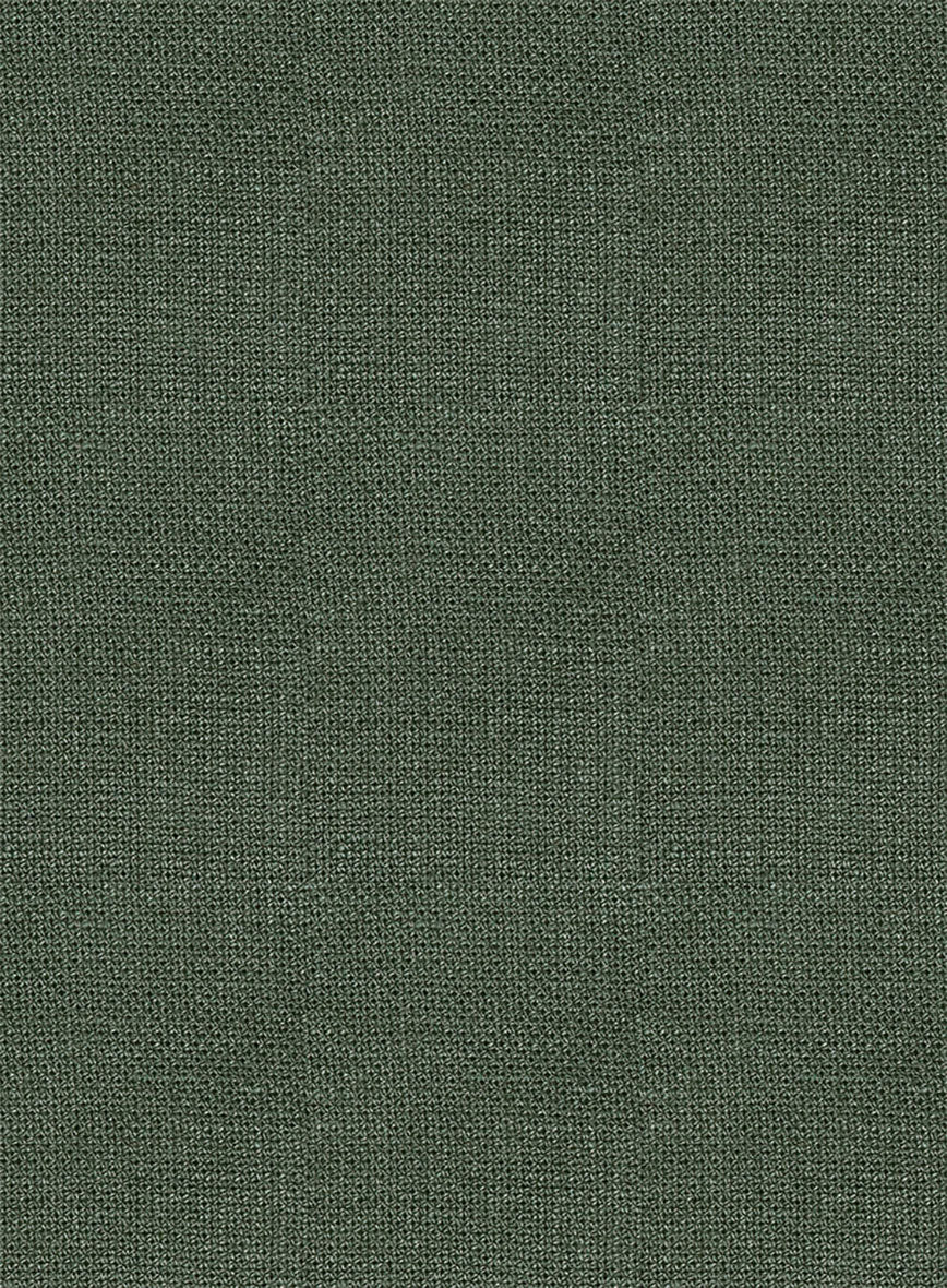 Italian Prato Green Dobby Linen Jacket - Image 3