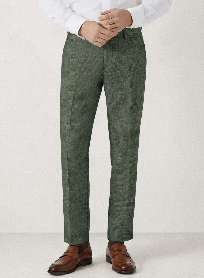 Italian Prato Green Dobby Linen Suit - Image 6