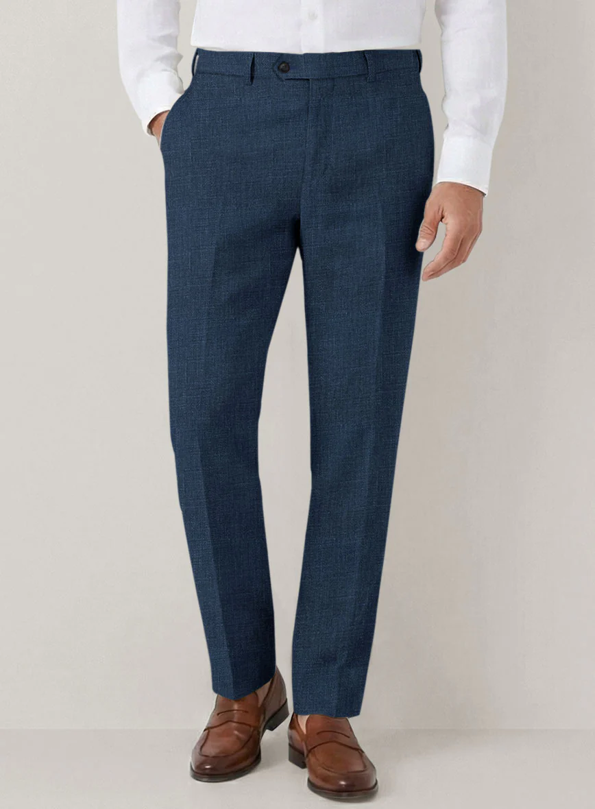 Italian Prato Indigo Blue Linen Suit - Image 6