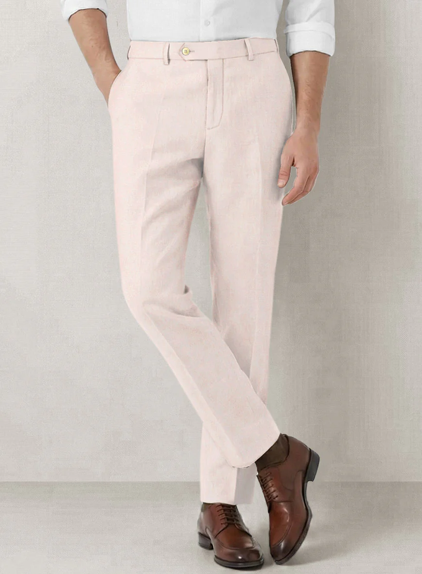 Italian Prato Light Pink Linen Suit - Image 6
