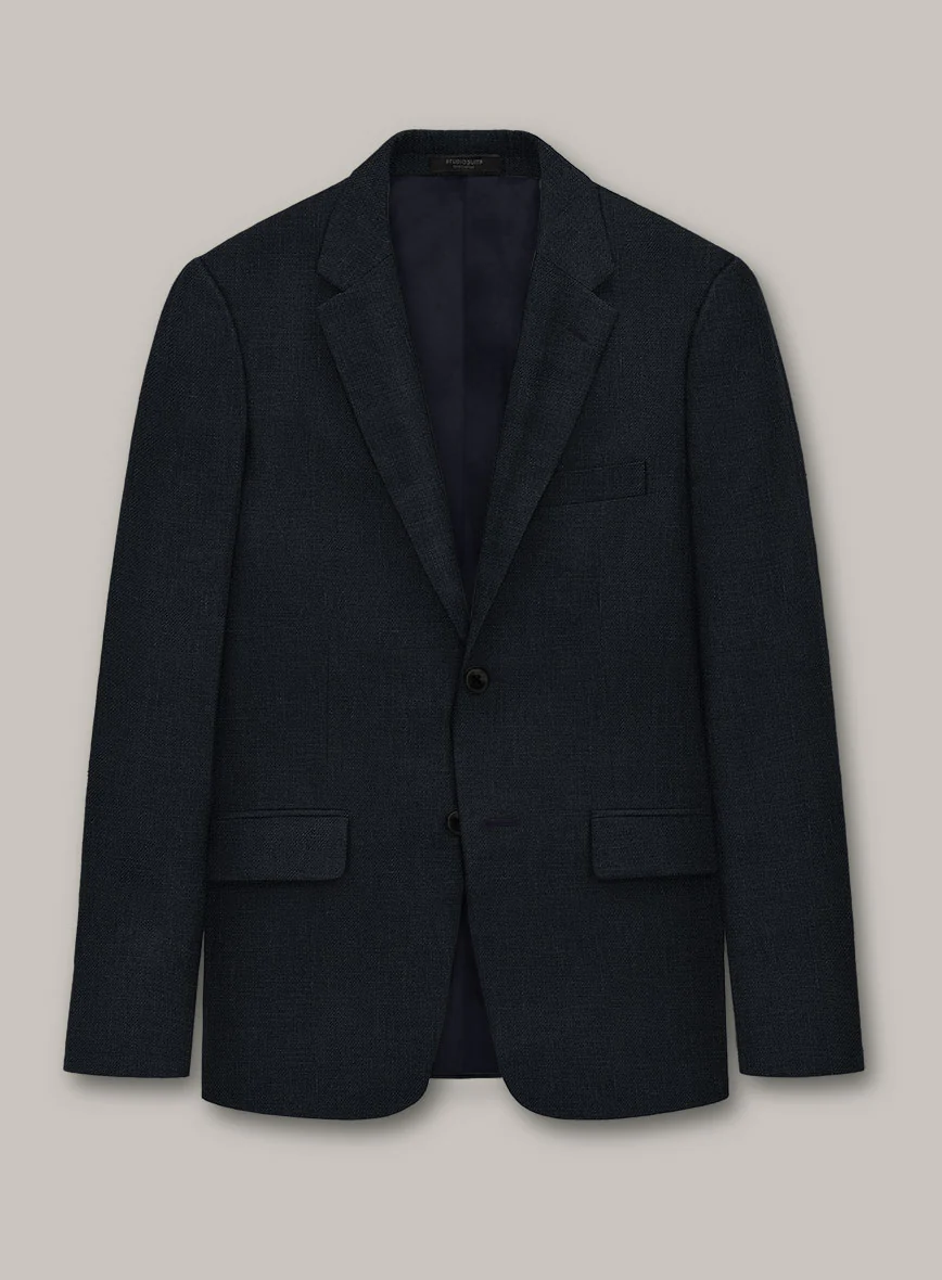 Italian Prato Midnight Linen Suit - Image 4