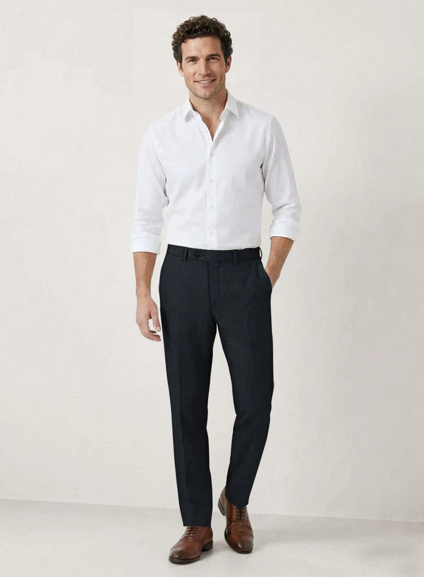 Italian Prato Midnight Linen Suit - Image 7