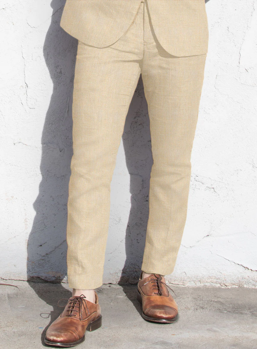 Italian Prato Musk Linen Pants - Image 2