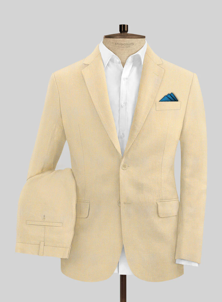 Italian Prato Musk Linen Suit - Image 2