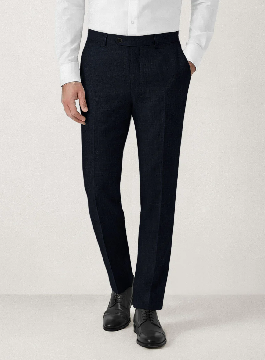 Italian Prato Navy Linen Suit - Image 6